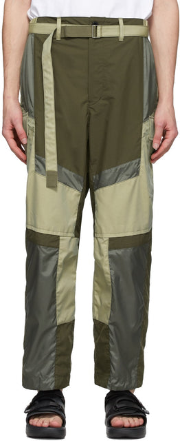 Sacai Khaki Cotton-Blend Cargo Pants - Pantalon de cargaison en coton-mélange de coton Sacai Kaki - Sacai Khaki Cotton-Blend Cargo Pants.