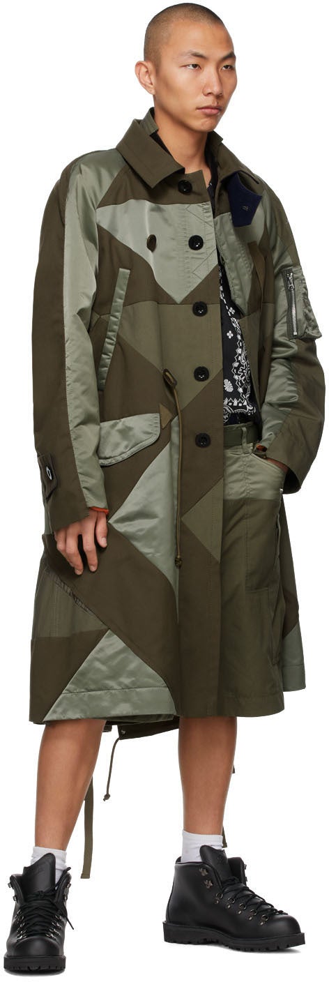 Sacai Khaki Hank Willis Edition Solid Mix Thomas Coat