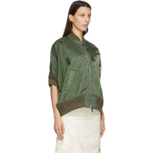Sacai Khaki Short Sleeve Bomber Jacket