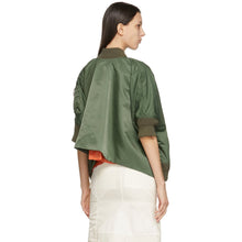Sacai Khaki Short Sleeve Bomber Jacket