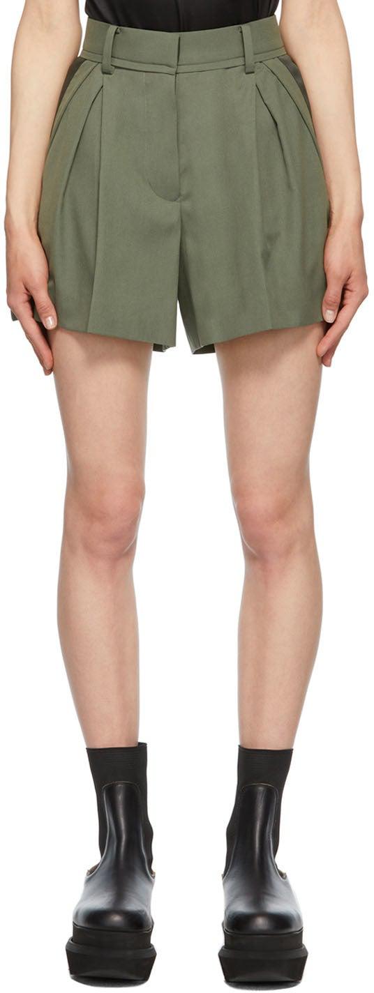 Sacai Khaki Suiting Pleated Shorts – BlackSkinny