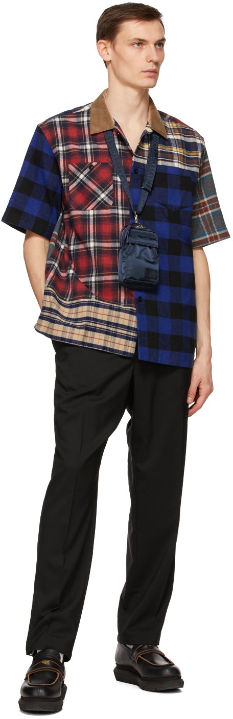 Sacai Multicolor Flannel Plaid Mix Shirt