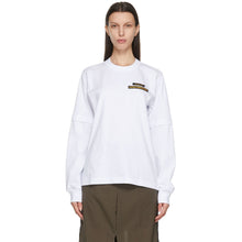 Sacai White Hank Willis Thomas Edition Graphic Long Sleeve T-Shirt - T-shirt à manches longues graphique de Sacai blanc Hank Willis Thomas Edition - Sacai White Hank Willis Thomas Edition 그래픽 긴 소매 티셔츠