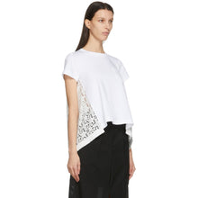 Sacai White Lace Star Drape T-Shirt
