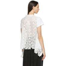 Sacai White Lace Star Drape T-Shirt