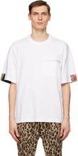 Sacai White Mix Print Archive T-Shirt - T-shirt Archives d'impression Sacai Blanc Blanc - Sacai White Mix 인쇄 아카이브 티셔츠