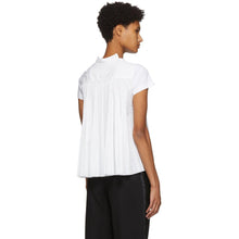 Sacai White Pleated Back T-Shirt
