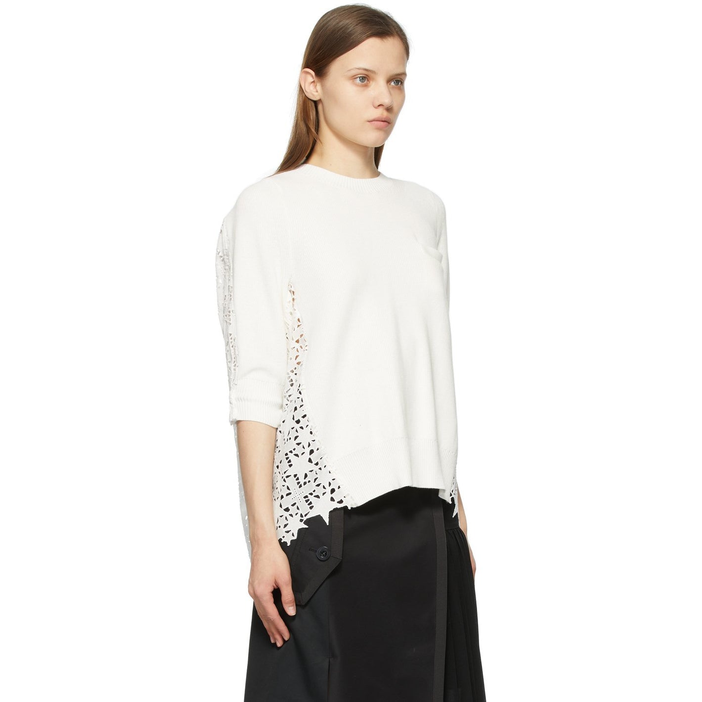Sacai White Star Embroidered Pullover – BlackSkinny