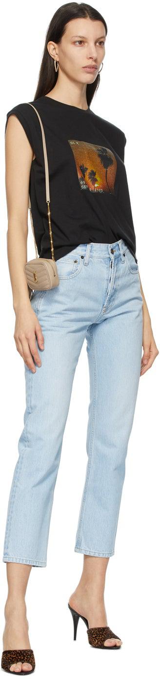 Saint Laurent Beige Baby Lou Chain Bag