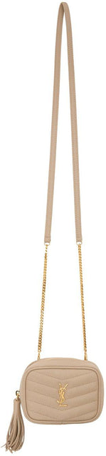 Saint Laurent Beige Baby Lou Chain Bag - Sac de chaîne Baby Lou Beige Saint Laurent Beige - 세인트 라이든 베이지 아기 루 체인 가방