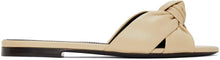 Saint Laurent Beige Bianca Flat Sandals - Sandales plates Saint Laurent Bianca Bianca - 세인트 라이 렌트 베이지 비앙카 플랫 샌들