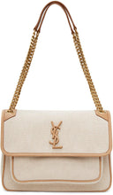 Saint Laurent Beige Canvas Medium Niki Bag - Sac Saint Laurent Beige Sac Niki Medium Niki - 세인트 로트 베이지 캔버스 미디엄 니키 가방