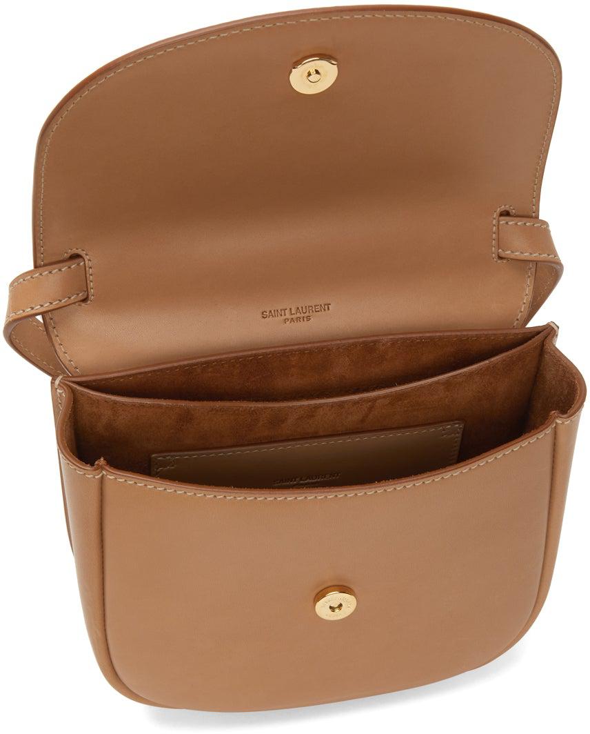 Saint Laurent Beige Canvas Small Kaia Satchel Bag