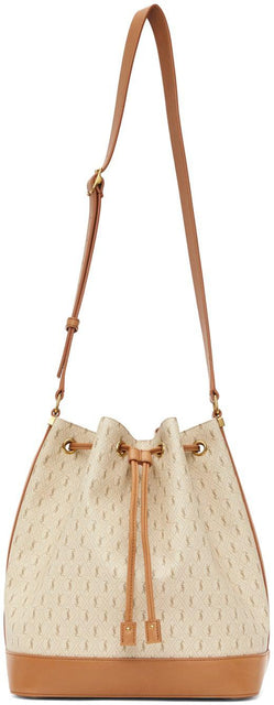 Saint Laurent Beige 'Le Monogramme' Bucket Bag - Sac de godet de Saint Laurent Beige 'Le Monogramme' - Saint Laurent Beige 'Le Monogramme'버킷 백