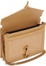 Saint Laurent Beige Raffia Medium Cassandra Bag