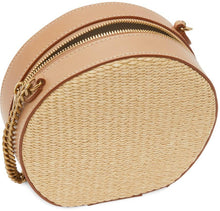 Saint Laurent Beige Raffia Small Mica Shoulder Bag