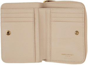 Saint Laurent Tiny Monogram Bifold Leather Wallet