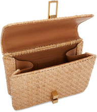 Saint Laurent Beige Wicker CarrÃ© Satchel Bag