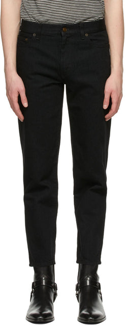 Saint Laurent Black Carrot Fit Jeans - Saint Laurent Black Carot Fit Jeans - 세인트 라이 렌트 블랙 당근 맞는 청바지