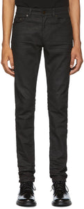 Saint Laurent Black Coated Skinny Jeans - Saint Laurent Black Coated Skinny Jeans - 세인트 로트 블랙 코팅 스키니 청바지