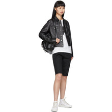 Saint Laurent Black Denim Frayed Bermuda Shorts - Saint Laurent Denim Black Bermuda Short - 세인트 라이 렌트 블랙 데님 닳은 버뮤다 반바지