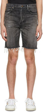Saint Laurent Black Denim Straight Shorts - Saint Laurent Denim Black Denim - 세인트 로랑 블랙 데님 스트레이트 반바지