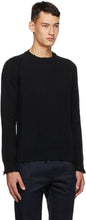 Saint Laurent Black Distressed Sweater