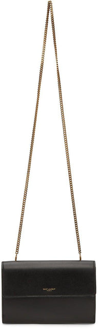 Saint Laurent Black Double Flap Bag - Saint Laurent Noir Double Flap Sac - 세인트 라이 렌트 블랙 더블 플랩 백