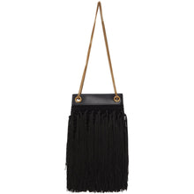 Saint Laurent Black Fringed Small Grace Bag