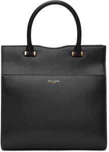 Saint Laurent Black Grained Small Uptown Tote