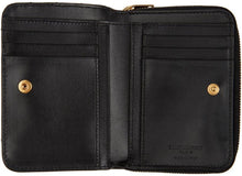 Saint Laurent Black Joan Compact Zip-Around Wallet