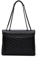 Saint Laurent Black Medium MatelassÃ© Loulou Shoulder Bag