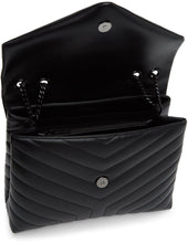 Saint Laurent Black Medium MatelassÃ© Loulou Shoulder Bag