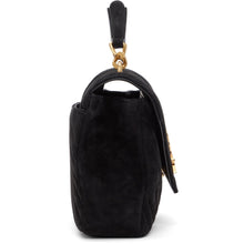 Saint Laurent Black Medium Suede College Bag