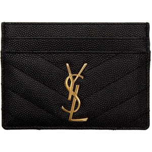 Saint Laurent Black Monogramme Card Holder