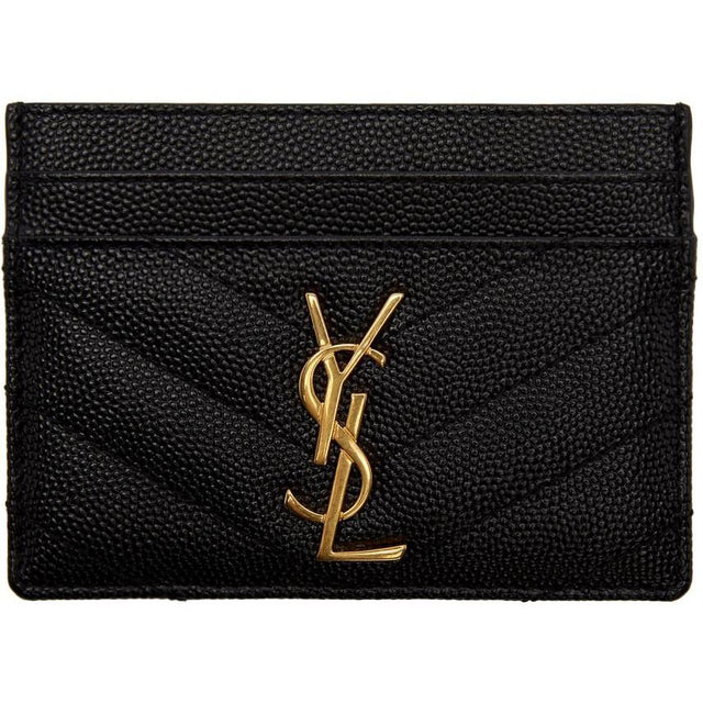 Saint Laurent Black Monogramme Card Holder