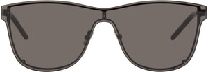 Saint Laurent Black Oversized SL 51 Shield Sunglasses - Lunettes de soleil Saint Laurent Noir SL 51 SL 51 Boucly - Saint Laurent Black 대형 SL 51 방패 선글라스