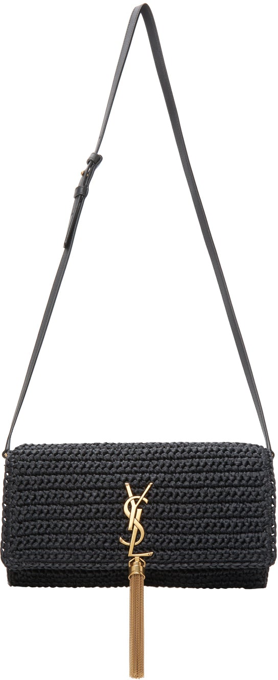 Saint Laurent Medium Monogram Kate Bag - Black Shoulder Bags