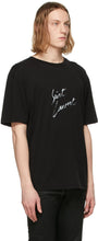 Saint Laurent Black Signature Logo T-Shirt