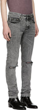Saint Laurent Black Slit Knee Jeans