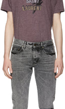 Saint Laurent Black Slit Knee Jeans