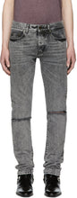 Saint Laurent Black Slit Knee Jeans - Saint Laurent Black Slit Jeune - 세인트 라이 렌트 블랙 슬릿 무릎 청바지