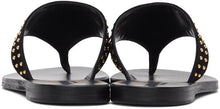 Saint Laurent Black Suede Gia Flat Sandals