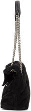 Saint Laurent Black Suede Small Loulou Puffer Bag