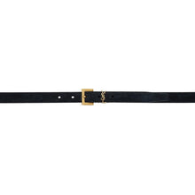 Saint Laurent Black Suede Square Monogramme Belt