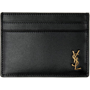 Saint Laurent Black Tiny Monogram Card Holder