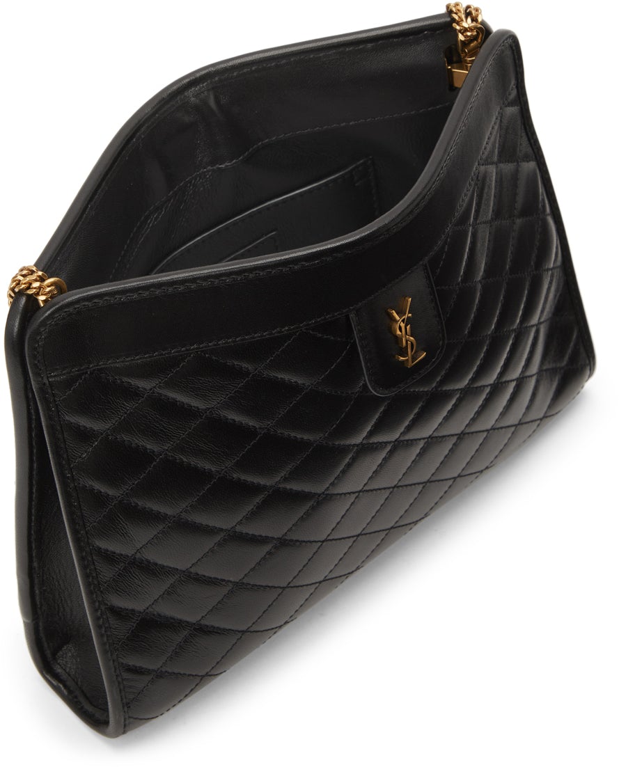 Victoire quilted leather clutch