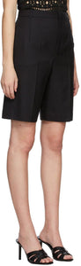 Saint Laurent Black Wool Bermuda Shorts