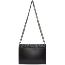 Saint Laurent Black Woven Medium Cassandra Bag