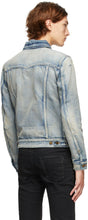 Saint Laurent Blue Denim 70's Trashed Jacket